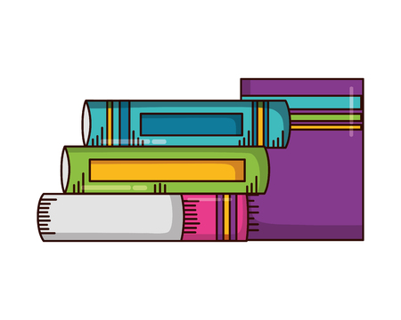 books stacked literature school supplies vector illustration designのイラスト素材