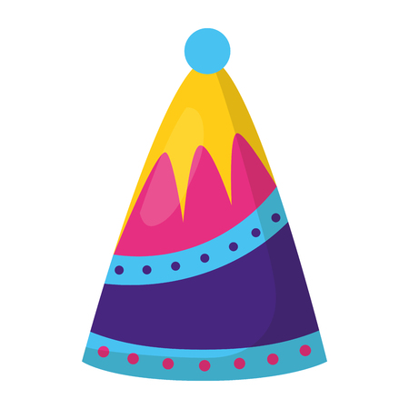 party hat decoration on white background vector illustrationのイラスト素材