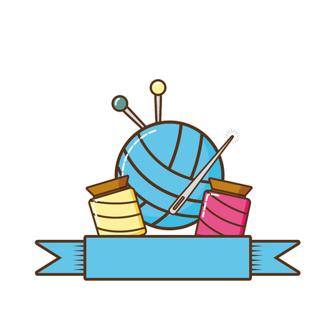 materials for sewing isolated icon vector illustration designのイラスト素材