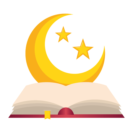 holy quran half moon ramadan kareem vector illustration designのイラスト素材