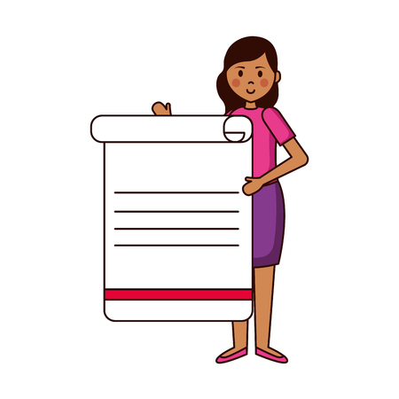 teacher woman with document teachers day vector illustrationのイラスト素材