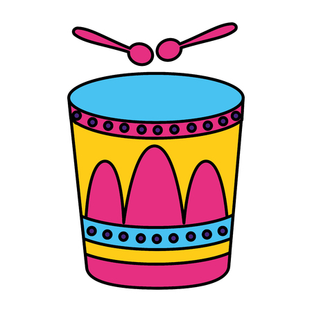 drum with sticks music vector illustration designのイラスト素材