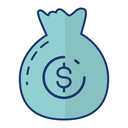 money bag saving on white background vector illustrationのイラスト素材