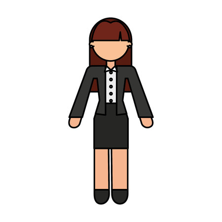 businesswoman avatar with hands up vector illustration designのイラスト素材