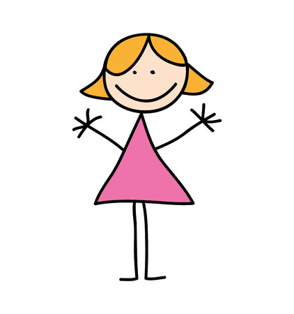 cute kid drawing isolated icon vector illustration designのイラスト素材