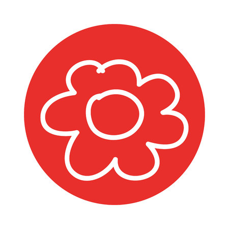 cute flower isolated icon vector illustration designのイラスト素材