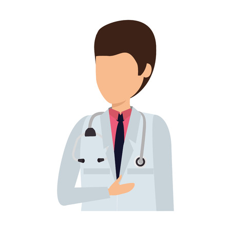 professional doctor avatar character vector illustration designのイラスト素材