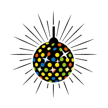 disco lights ball isolated icon vector illustration designのイラスト素材