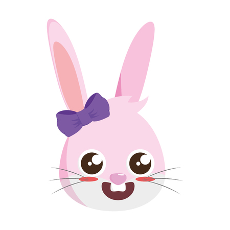 beautiful rabbit female easter character vector illustration designのイラスト素材