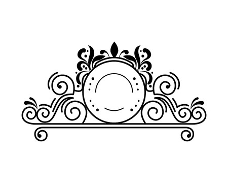 label victorian style icon vector illustration designのイラスト素材