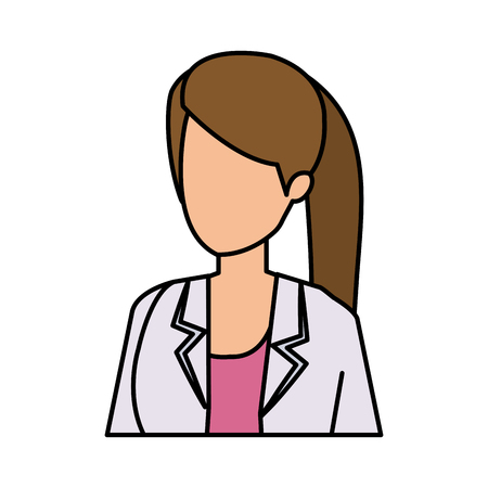professional female doctor character vector illustration designのイラスト素材