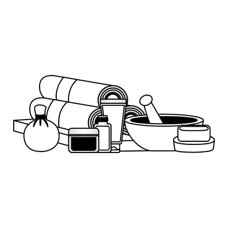 spa treatment therapy skin care products vector illustrationのイラスト素材