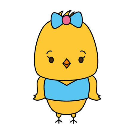 cute chicken animal cartoon vector illustration designのイラスト素材