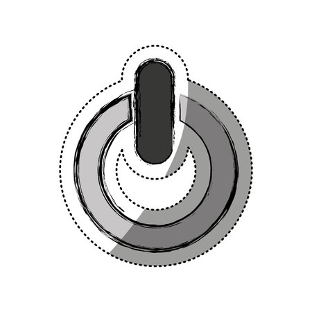 power button symbol isolated icon vector illustration designのイラスト素材