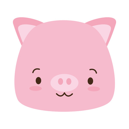 cute piggy cartoon vector illustration design imageのイラスト素材