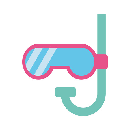 cute snorkel isolated icon vector illustration designのイラスト素材