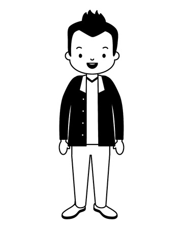 man character cartoon on white background vector illustration designのイラスト素材