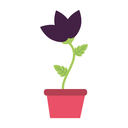 potted flower decoration on white background vector illustrationのイラスト素材
