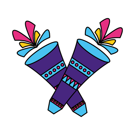 carnival fireworks festive on white background vector illustrationのイラスト素材