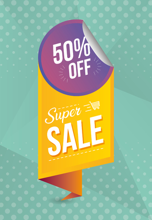 super sale off discount commerce advertising vector illustrationのイラスト素材