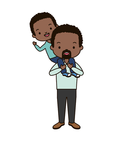dad and son - fathers day vector illustration designのイラスト素材