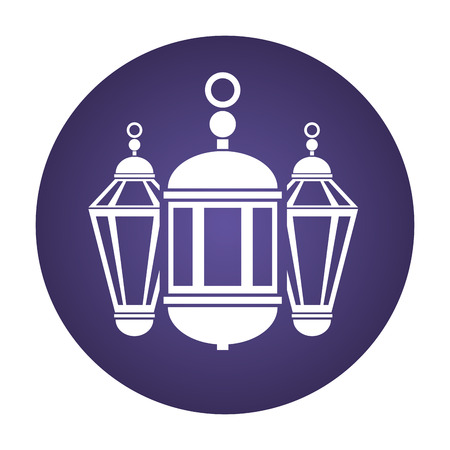 ramadan kareem lantern ornament vector illustration designのイラスト素材