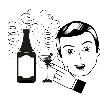 retro party design, vector illustration eps10 graphicのイラスト素材