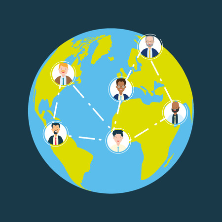 diversity man person world people vector illustrationのイラスト素材
