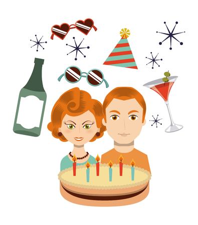 retro party design, vector illustration eps10 graphicのイラスト素材