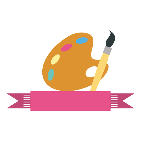 color palette with brush isolated icon vector illustration designのイラスト素材