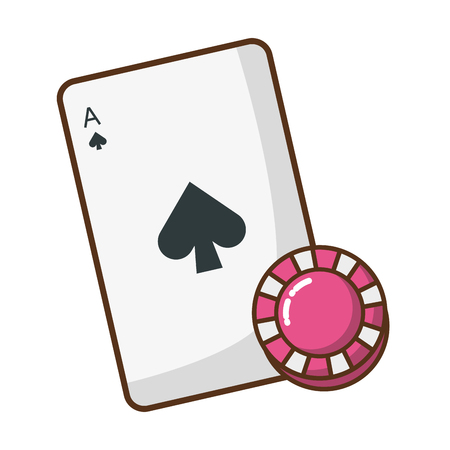 poker cards isolated icon vector illustration designのイラスト素材