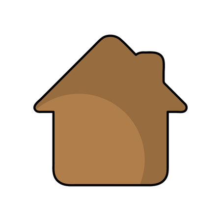 house silhouette isolated icon vector illustration designのイラスト素材