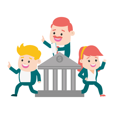 people and bank money online payment vector illustrationのイラスト素材