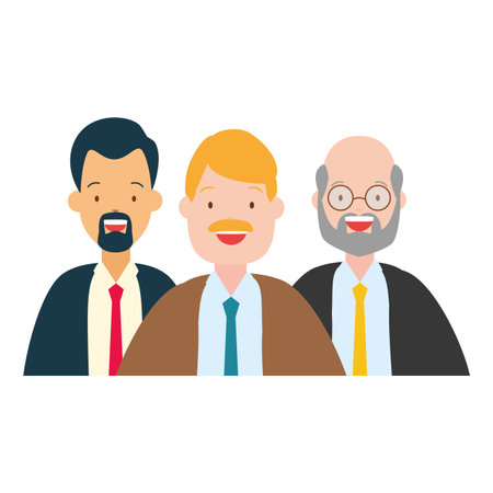 group people men avatars diversity vector illustrationのイラスト素材
