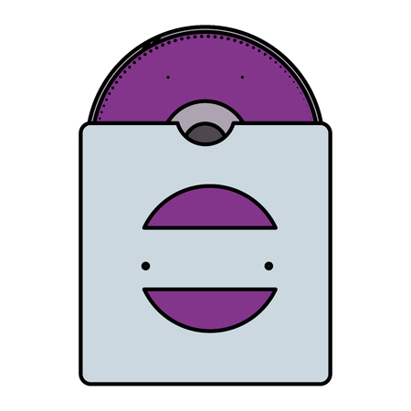 compact disk in bag with company emblem vector illustration designのイラスト素材