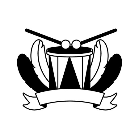 drum sticks brazil carnival banner vector illustrationのイラスト素材