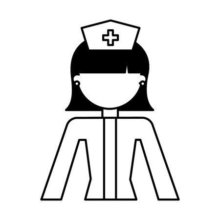 nurse avatar character icon vector illustration designのイラスト素材