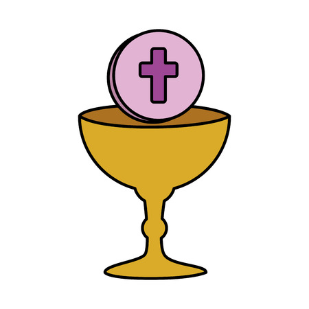 first communion in chalice vector illustration designのイラスト素材