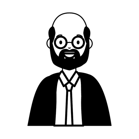 man portrait character on white background vector illustrationのイラスト素材