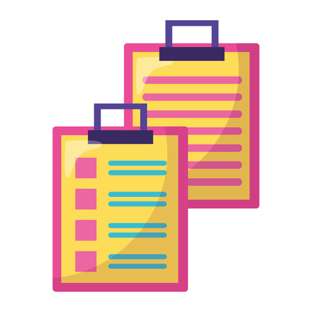 clipboards report check on white background icon vector illustrationのイラスト素材