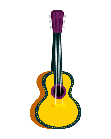 acoustic guitar instrument icon vector illustration designのイラスト素材