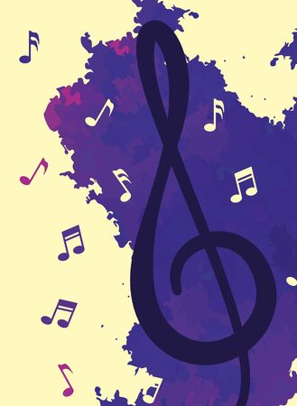music notes pattern background vector illustration designのイラスト素材