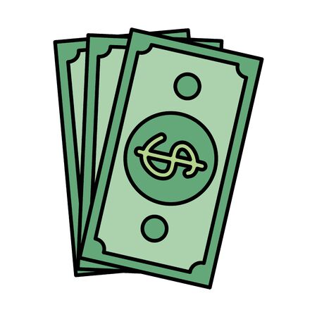 bills dollars isolated icon vector illustration designのイラスト素材