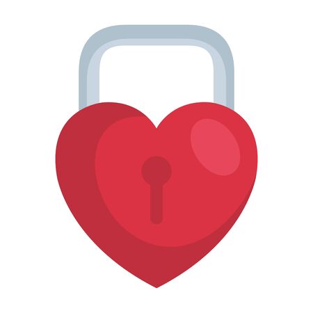 padlock with heart shape icon vector illustration designのイラスト素材