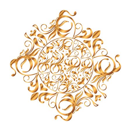 frame golden victorian style vector illustration designのイラスト素材