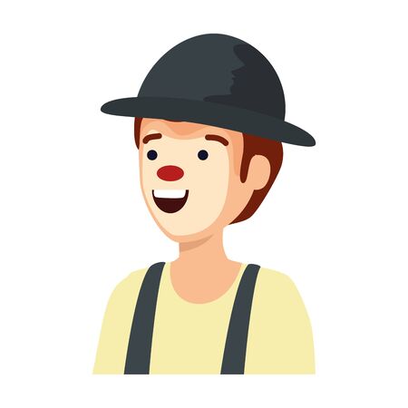 circus clown comic character vector illustration designのイラスト素材