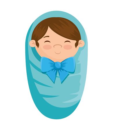 cute little boy baby icon vector illustration designのイラスト素材