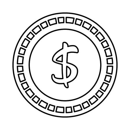 coin money isolated icon vector illustration designのイラスト素材