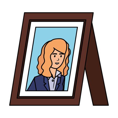 portrait with elegant businesswoman vector illustration designのイラスト素材