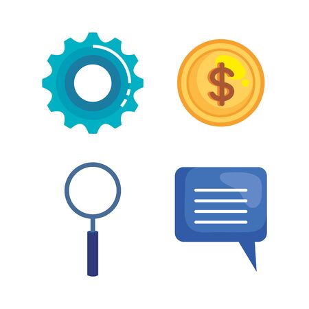 business marketing set icons vector illustration designのイラスト素材